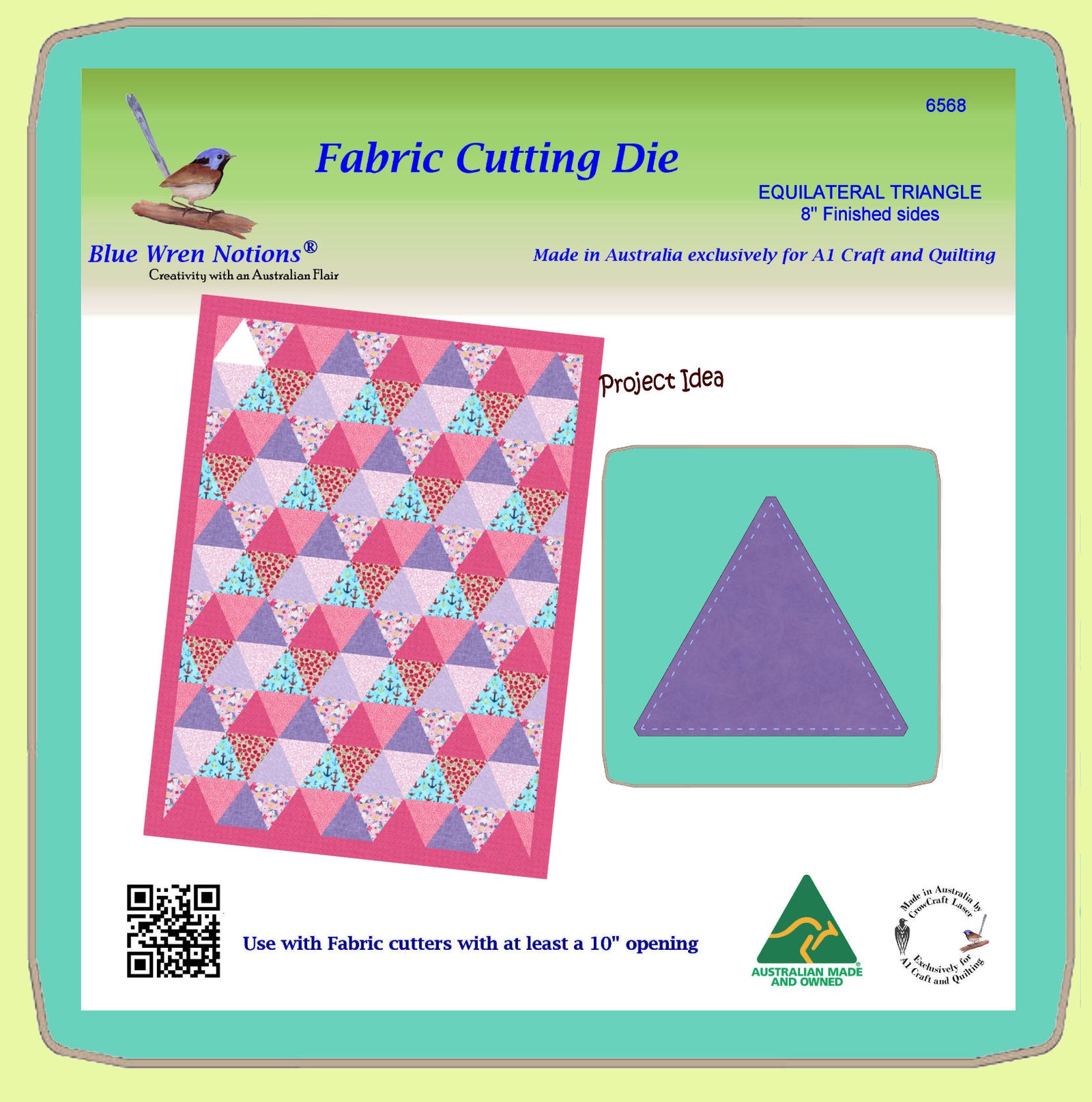 Triangle, Equilateral  8" finished sides  - 6568 - Mat Included