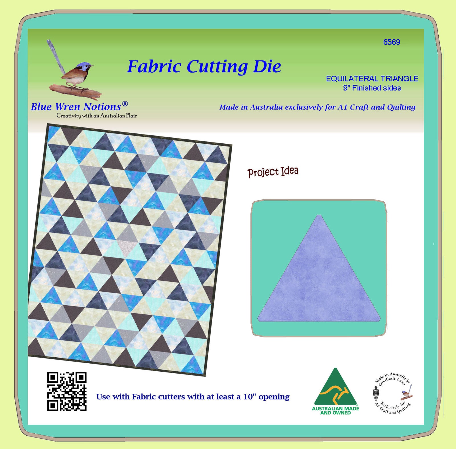 Equilateral Triangles  9" finished sides  - 6569 - Mat Included