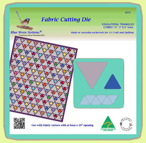Triangles, Equilateral 1½", 3" and 6" finished sides  - 6570 - Mat Included