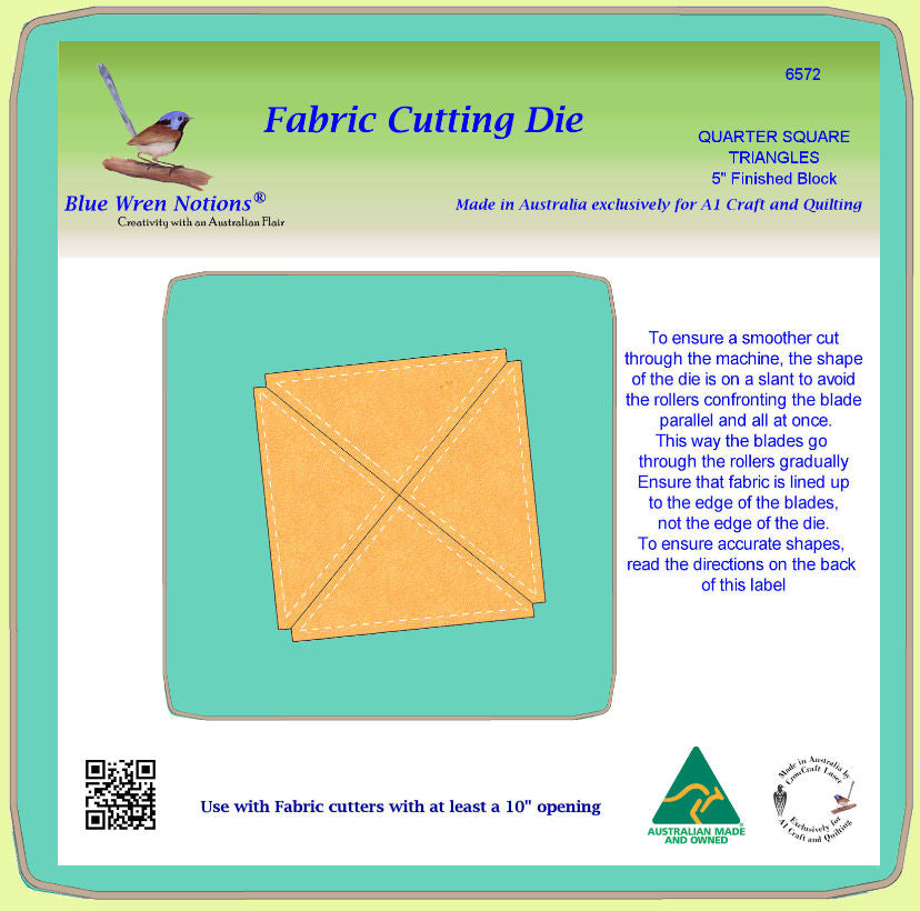 Triangles, Quarter Square, 5" finished - 6572 - Mat Included