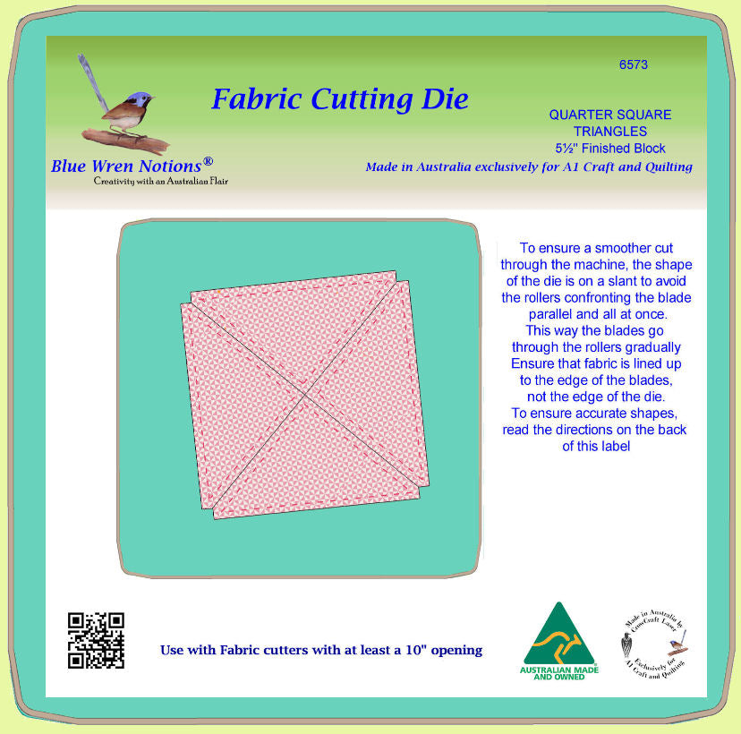 Triangles, Quarter Square, 5½" finished - 6573 - Mat Included