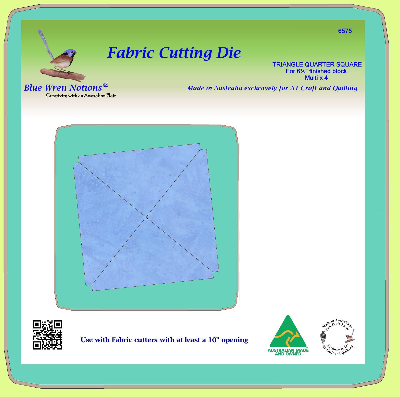 Triangle, Quarter Square Triangle - 6½” finished - Multi x 4 - 6575 - Mat Included