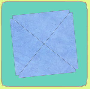 Triangle, Quarter Square Triangle - 6½” finished - Multi x 4 - 6575 - Mat Included