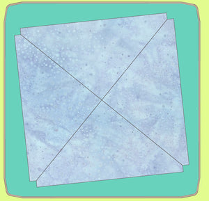 Triangle, Quarter Square Triangle - 7½” finished - 6577 - Mat Included