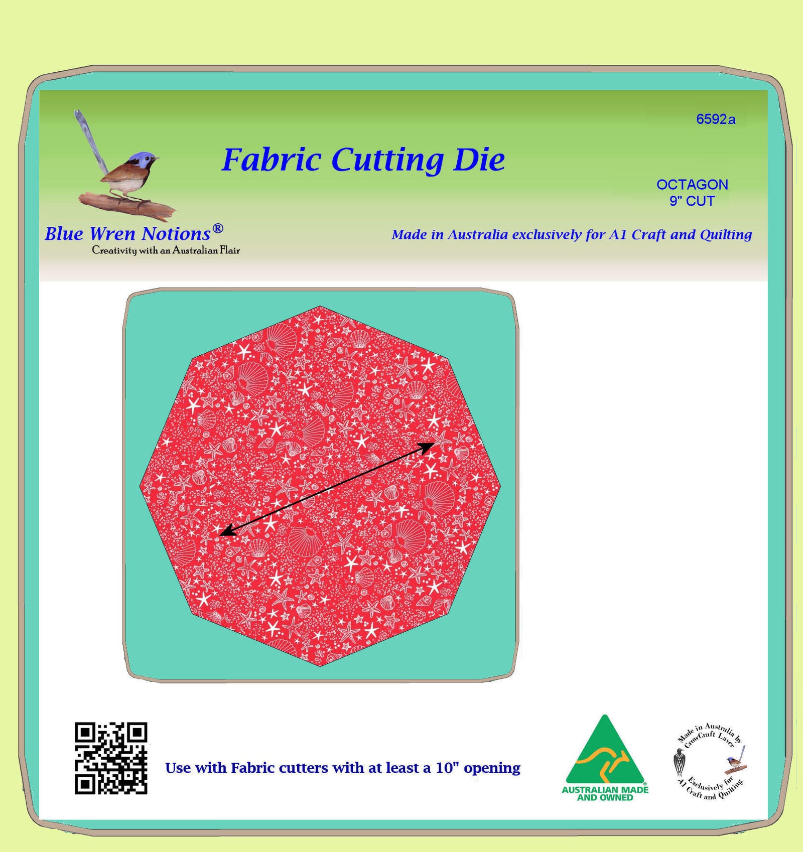 Octagon (for Feathered Star 6792) - 9" across- 6592a - mat included