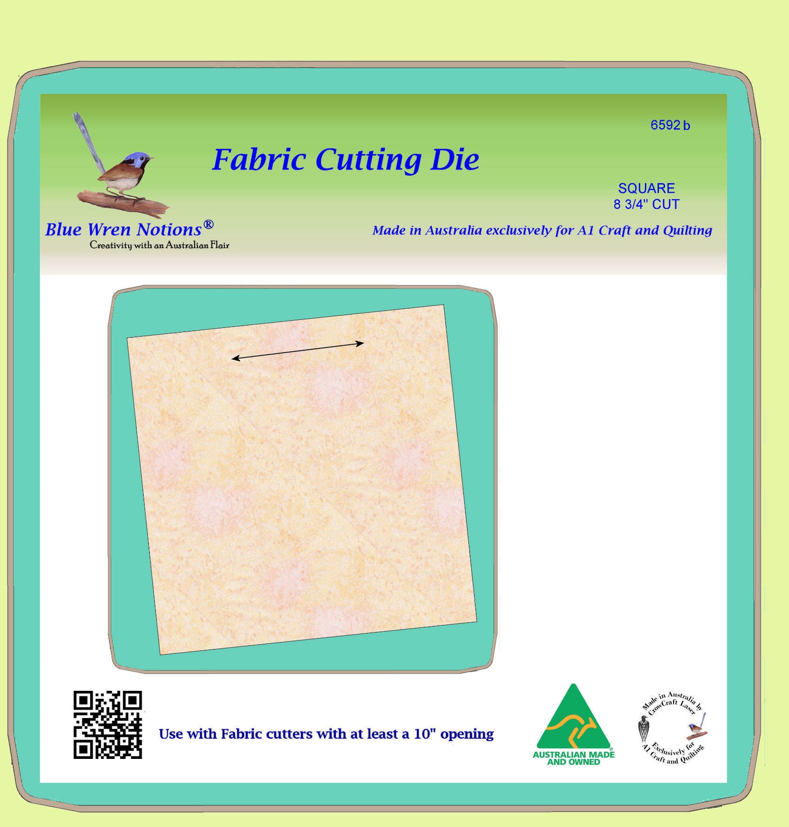 Squares 8 3/4" cut (for Feathered Star 6972) -  6592b - mat included