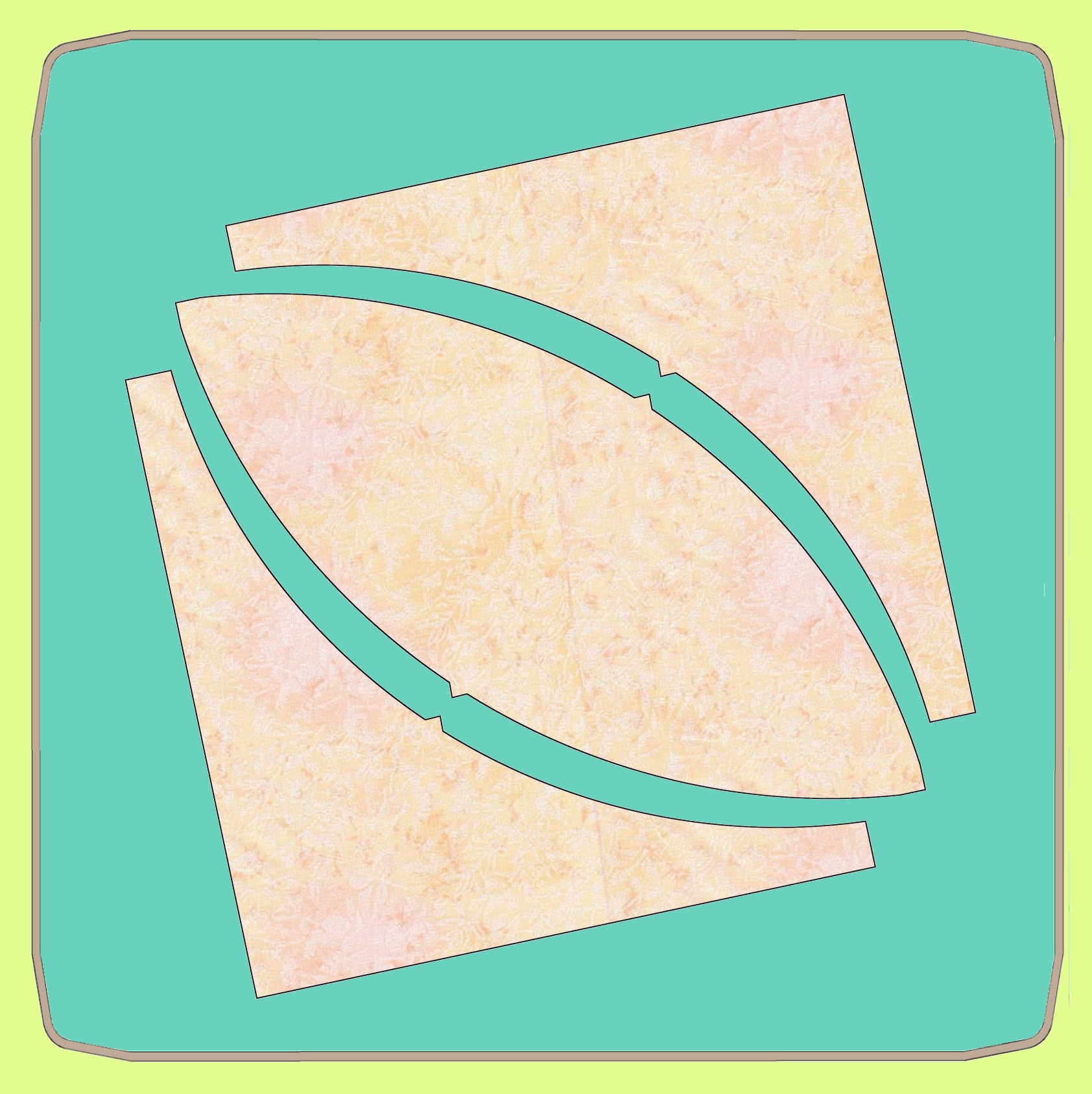 orange-peel-6-finished-6616-mat-included-a1-craft-and-quilting-australia for Free Printable Orange Peel Template Orange Peel 6