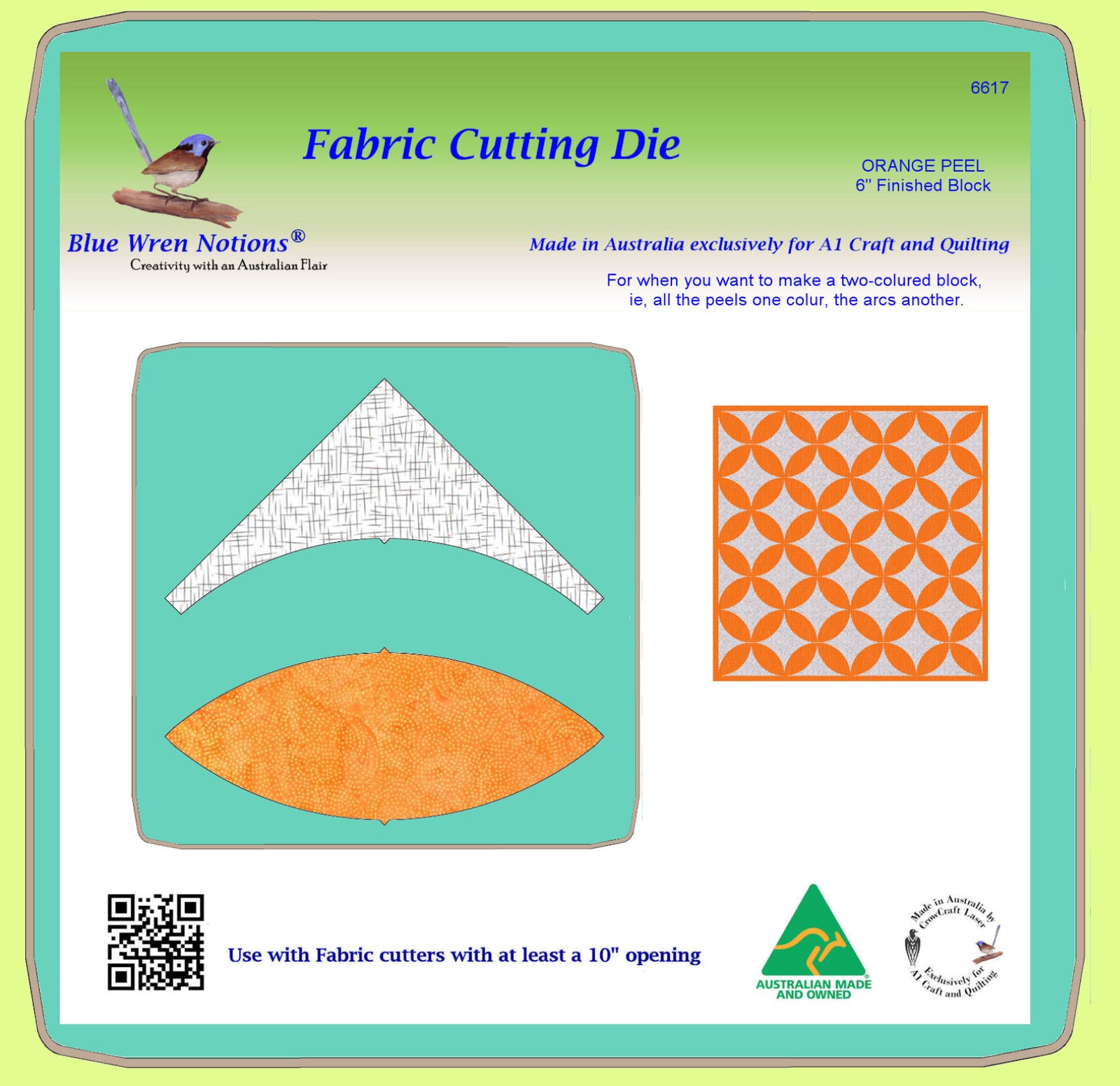 Orange Peel Alternative  6" finished - 6617 -  mat included