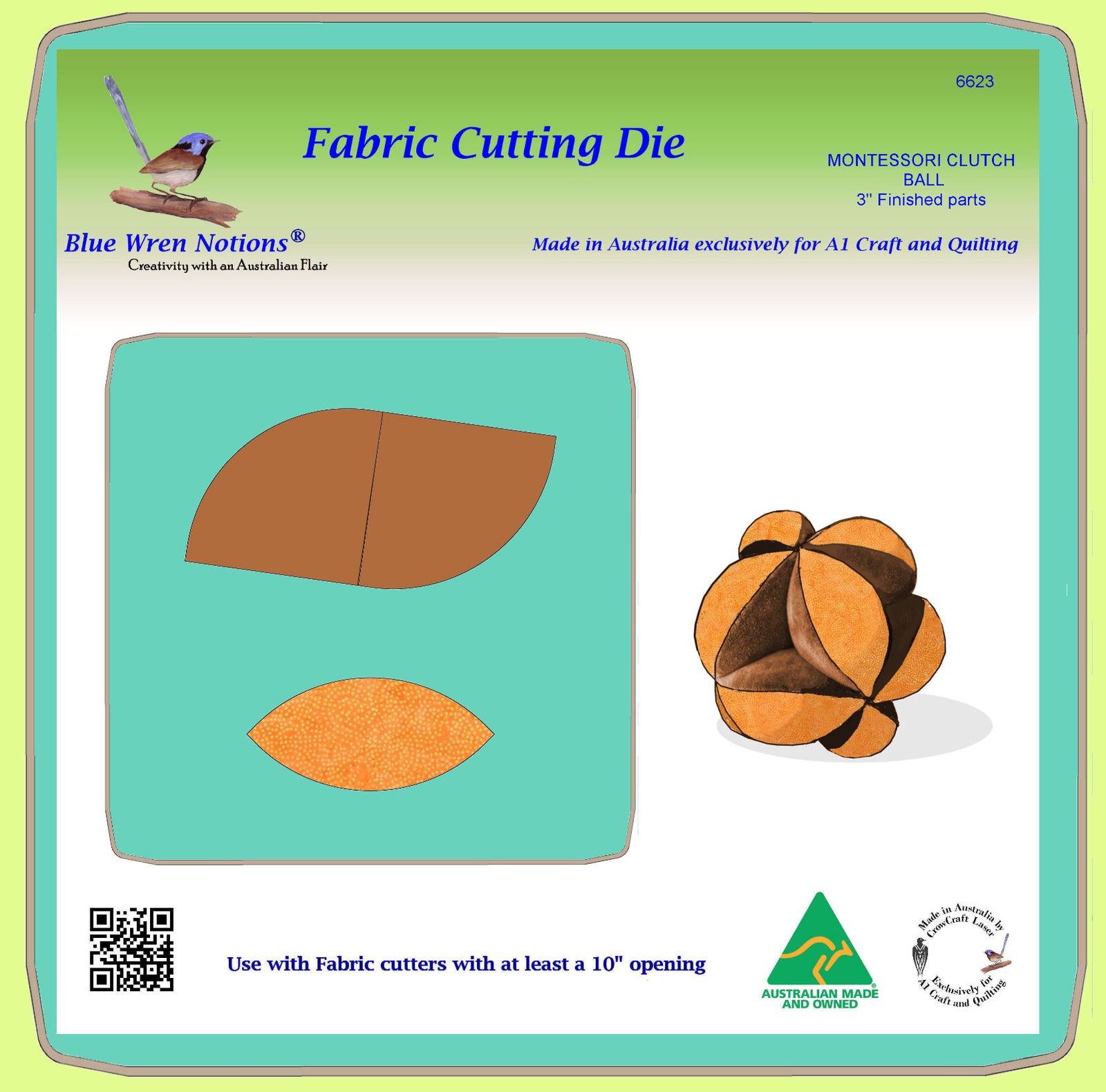 Montessori Clutch Ball - 6623 - small - includes cutting mat