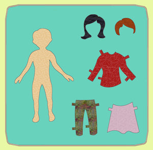 Doll for Dress-Ups - 7" high - 6630 - Mat Included