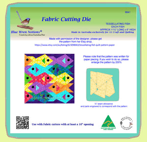 Tessellating Fish - use "Piece by Number" pattern - 6641 - includes cutting mat