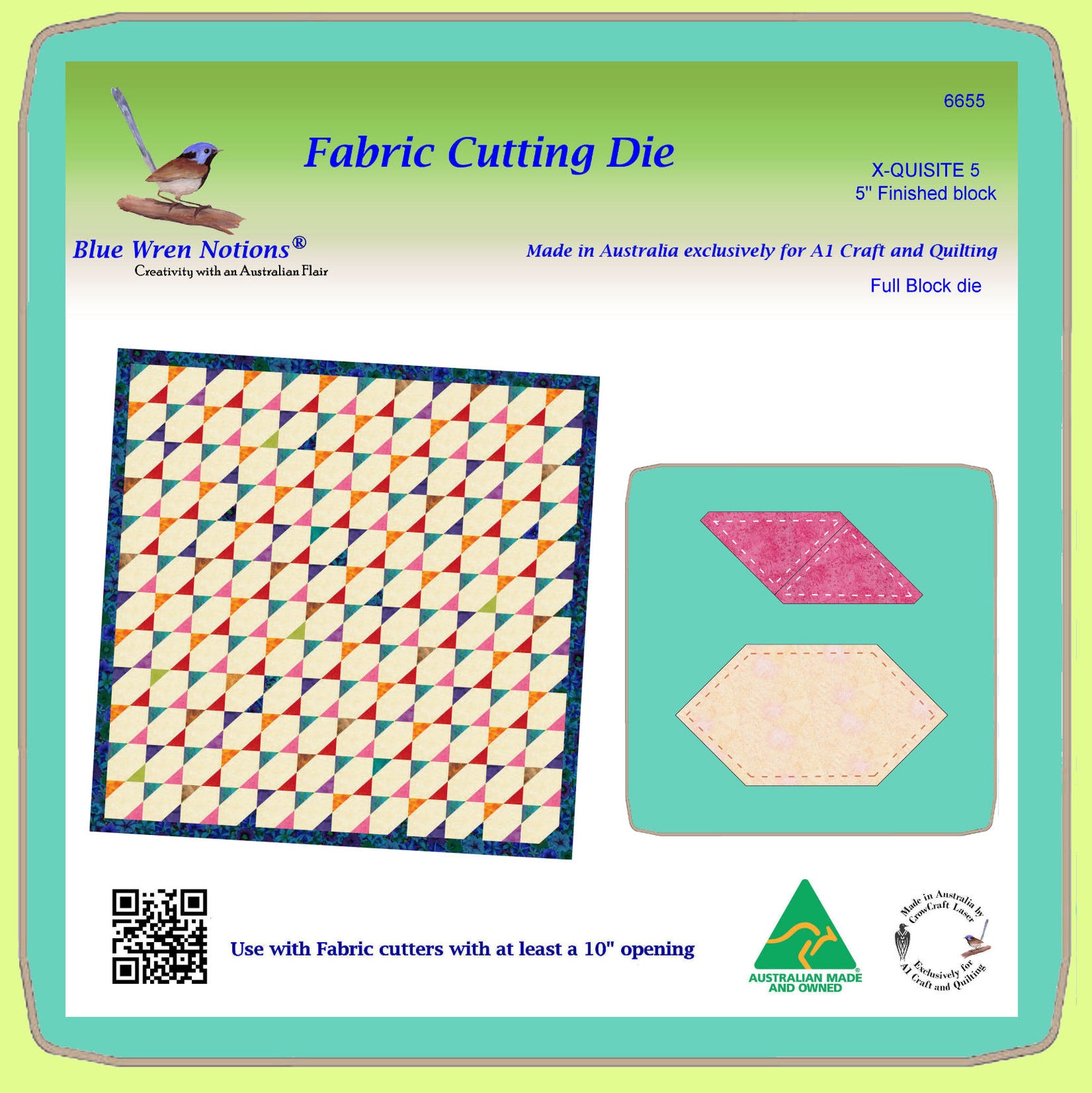 X-Quisite 5;  5" Finished Block- Full Block Die - 6655 - Mat Included