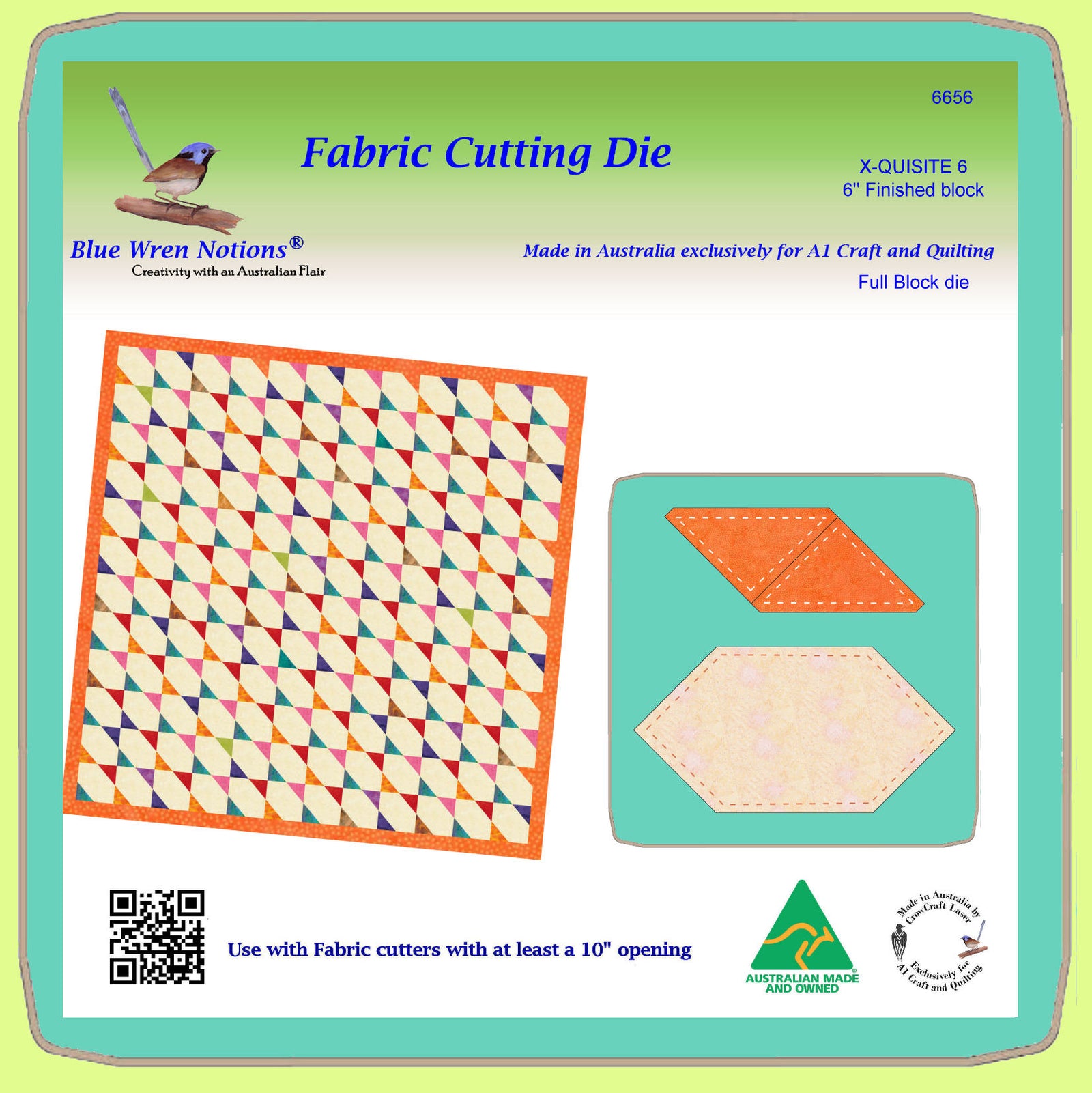 X-Quisite 6;  6" Finished Block- Full Block Die - 6656 - Mat Included