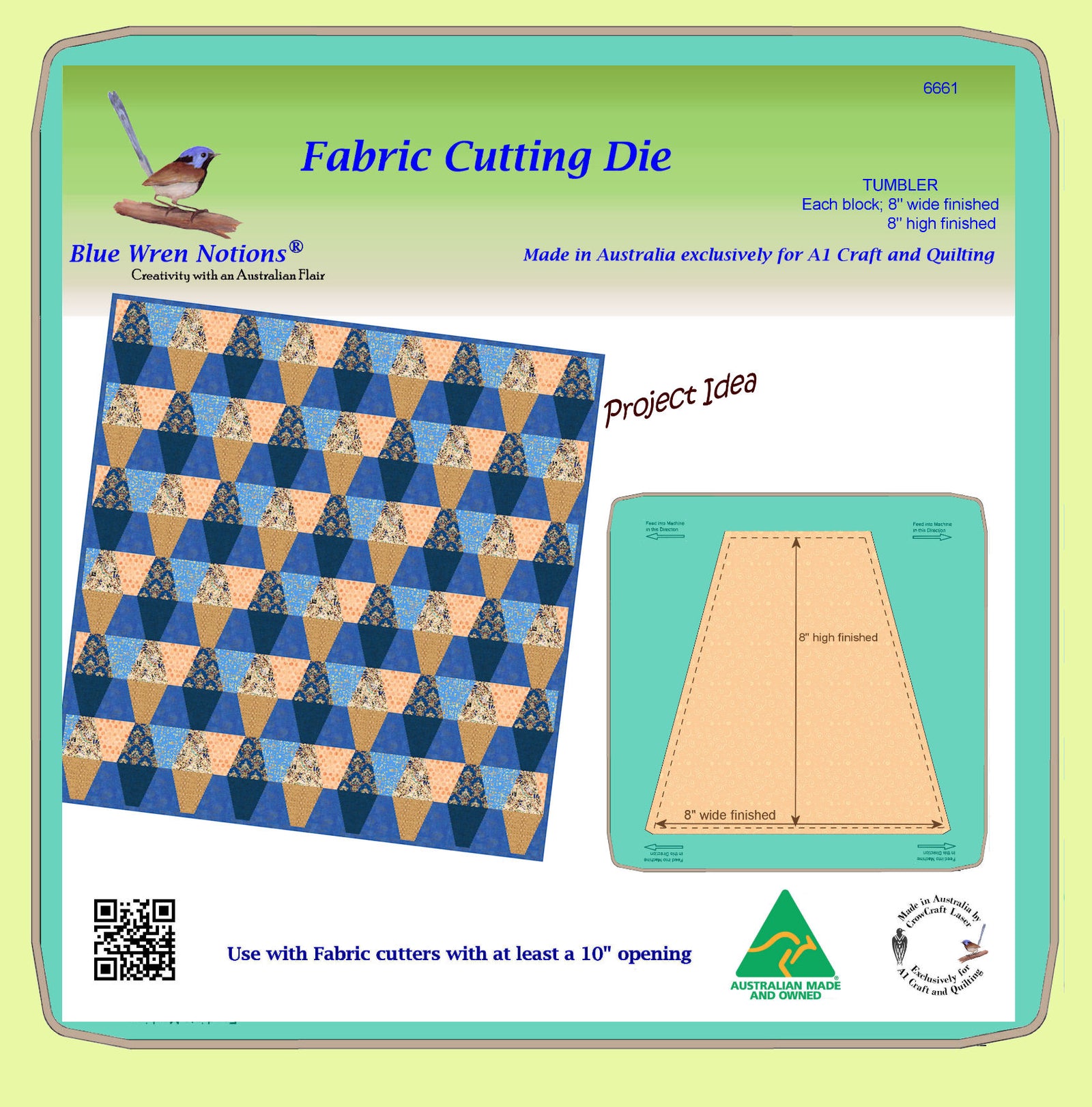 Tumbler 8" finished (8" high by 8" base) - 6661 - Mat Included