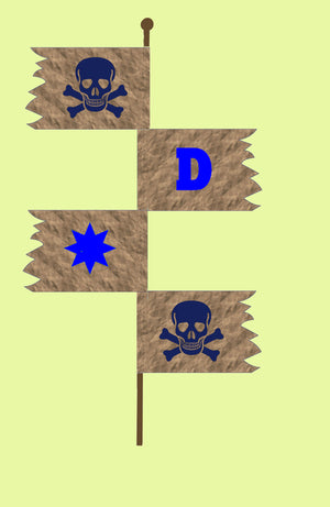 Pirate Flag, Cubby Flag or Party Banner - 6670 - Mat included