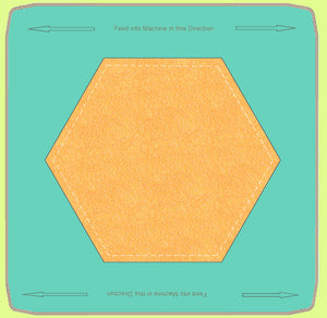 Hexagons 4" finished with ¼" seam allowance included - 6694 - with mat