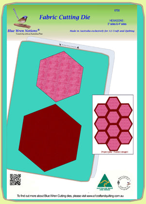 Hexagon Set, 3" and 4" cut sides combo for framed hexagons - 6700