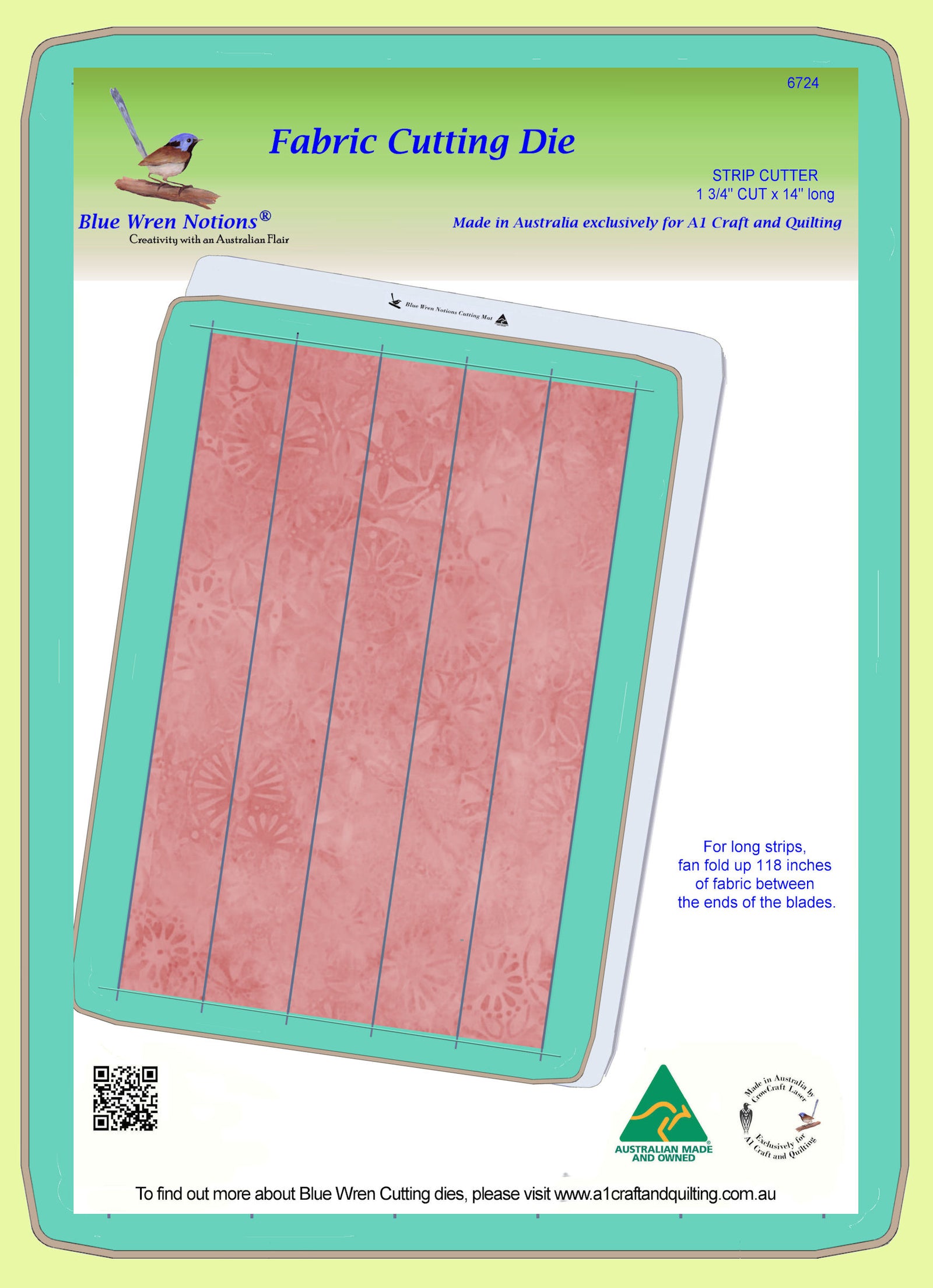 Strip Cutter - 1 3/4" cut x 4   - 6724 - Mat Included!