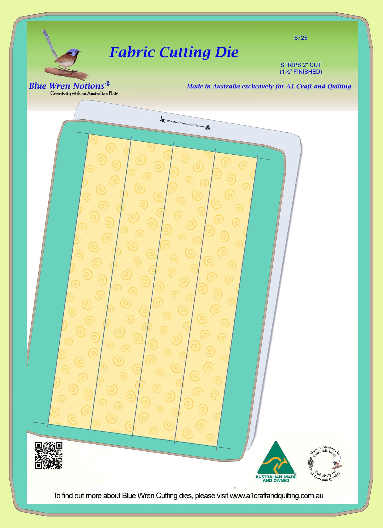 Strip Cutter - 2" cut x 4  - 6725, Mat Included!