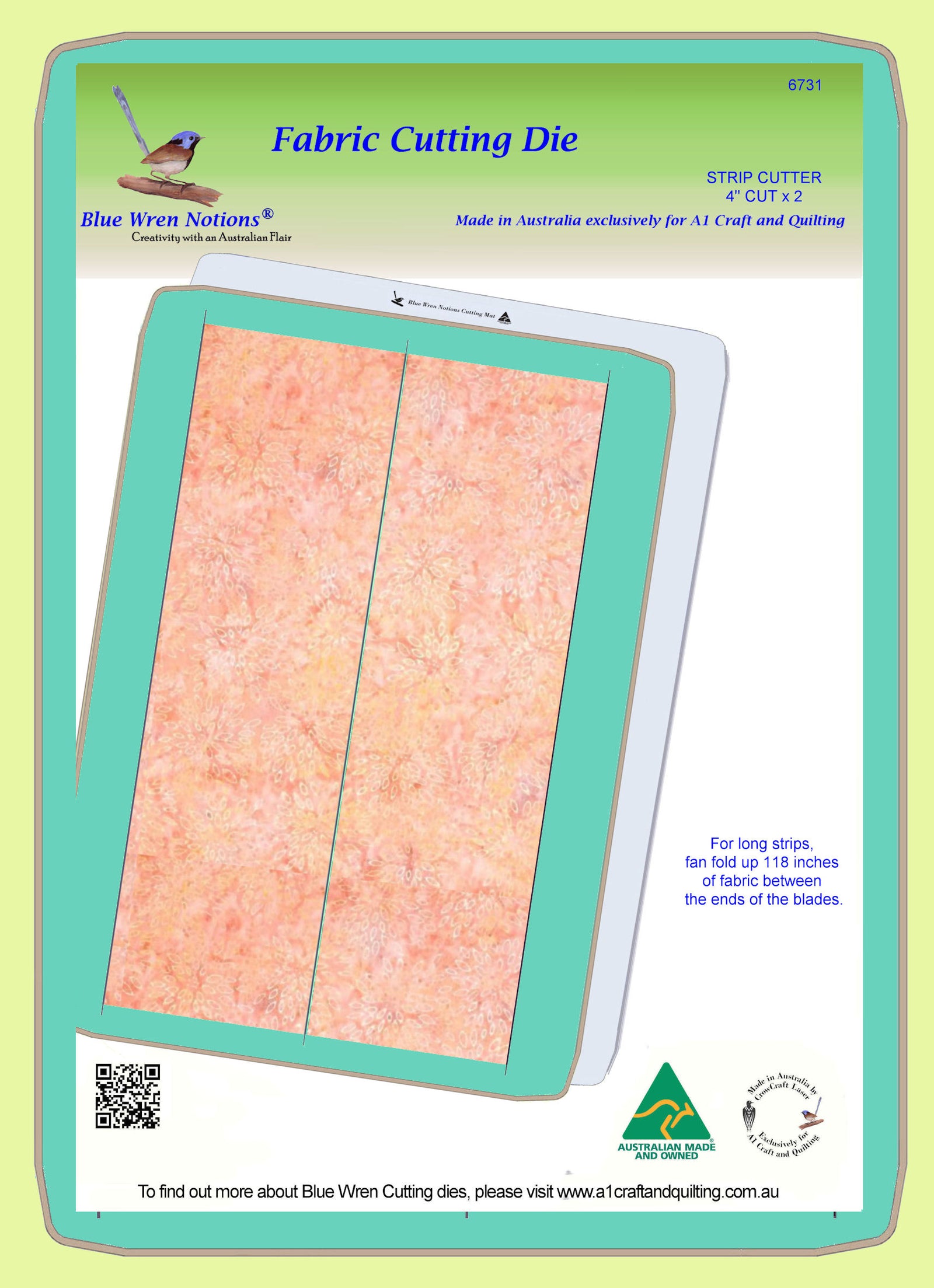 Strip Cutter - 4" x 2 - 6731, Mat Included!