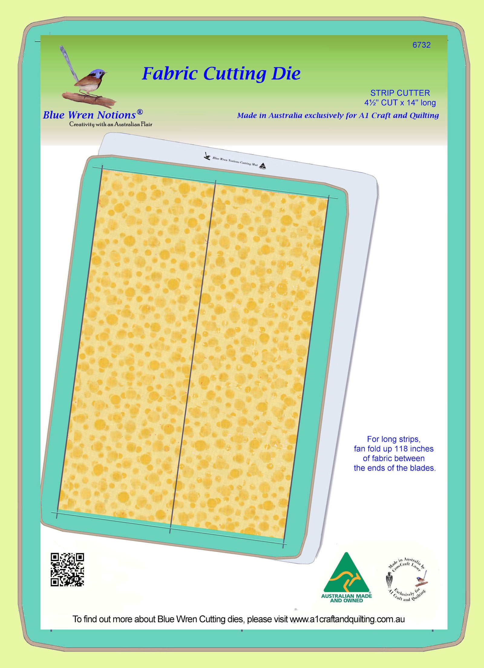 Strip Cutter - 4½" x 2  - 6732, Mat Included!