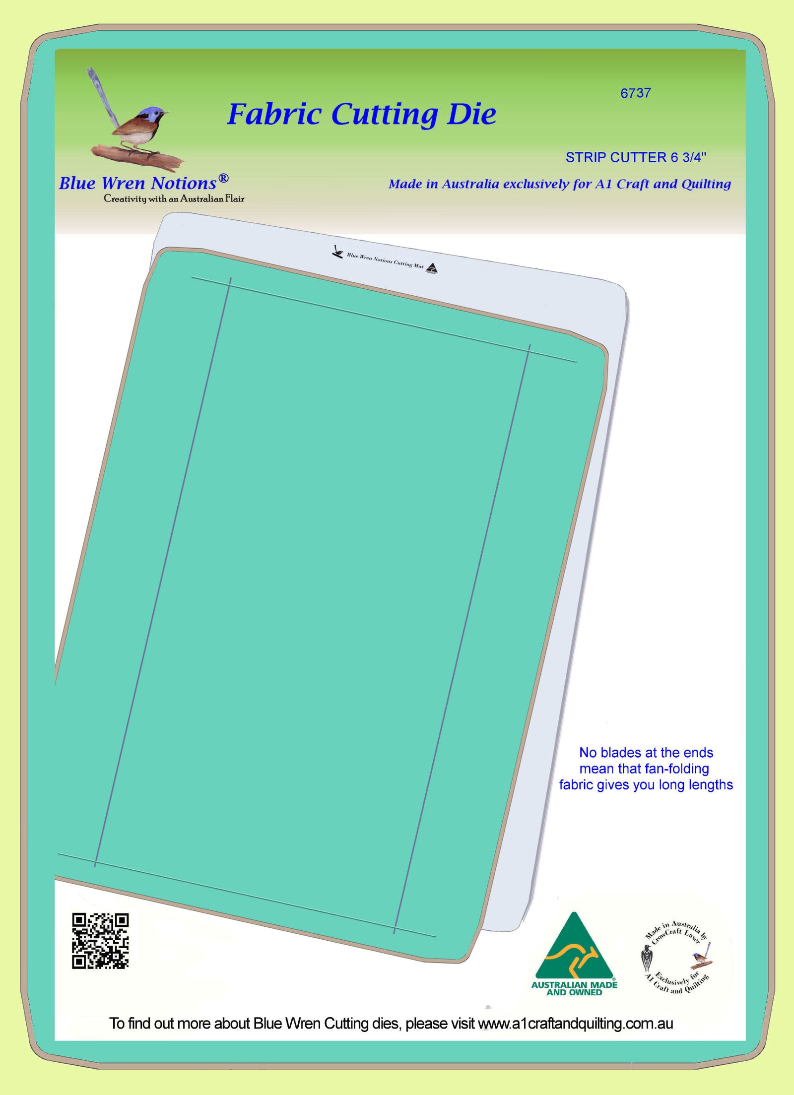 Strip Cutter - 6 3/4" - 6737, Mat Included!