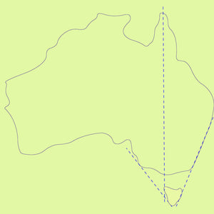 Australian Map 12" across - 6747 - Mat included