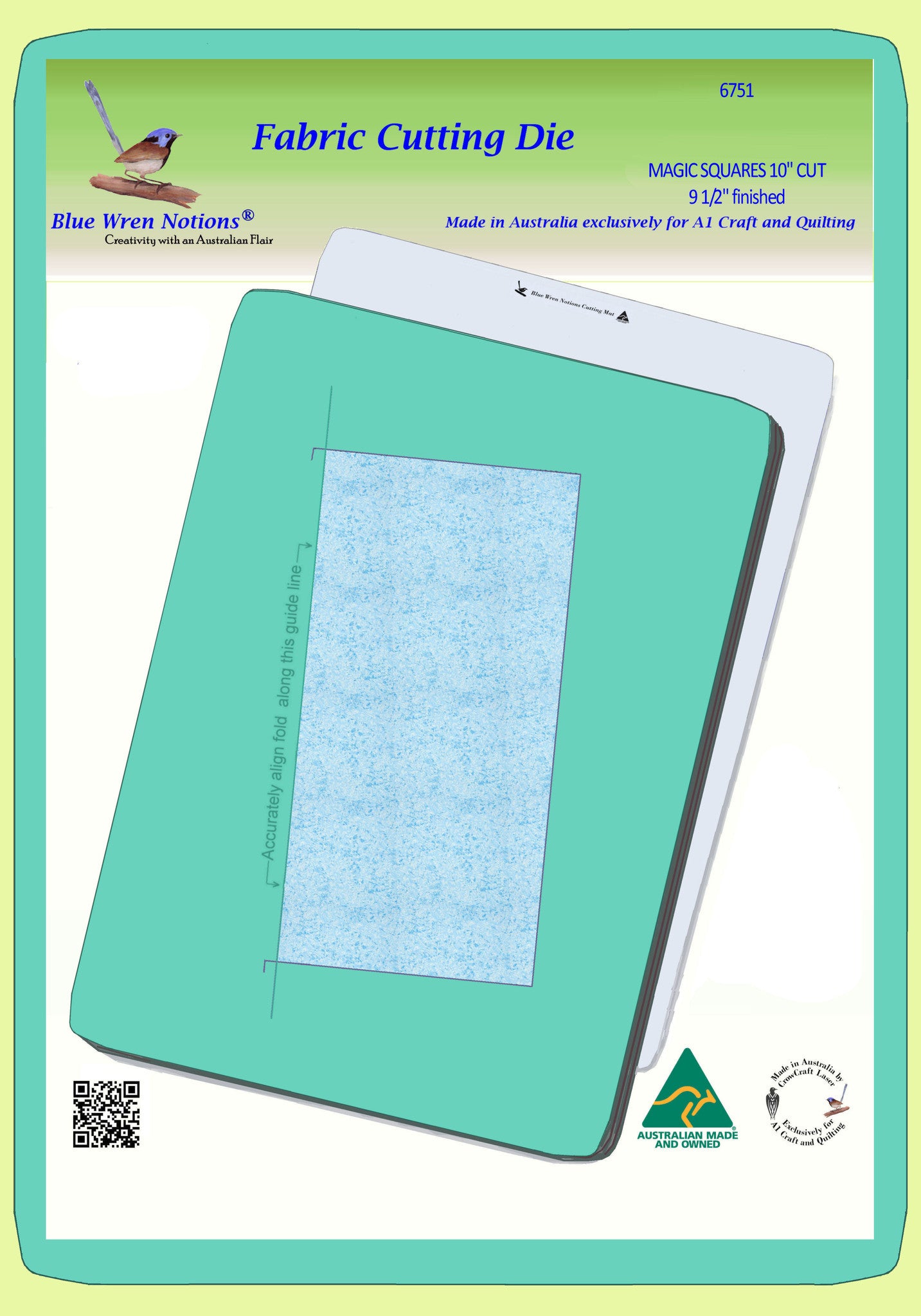 Squares, "Magic Series" 10 inch cut   (9 1/2" finished) - 6751 - Mat included