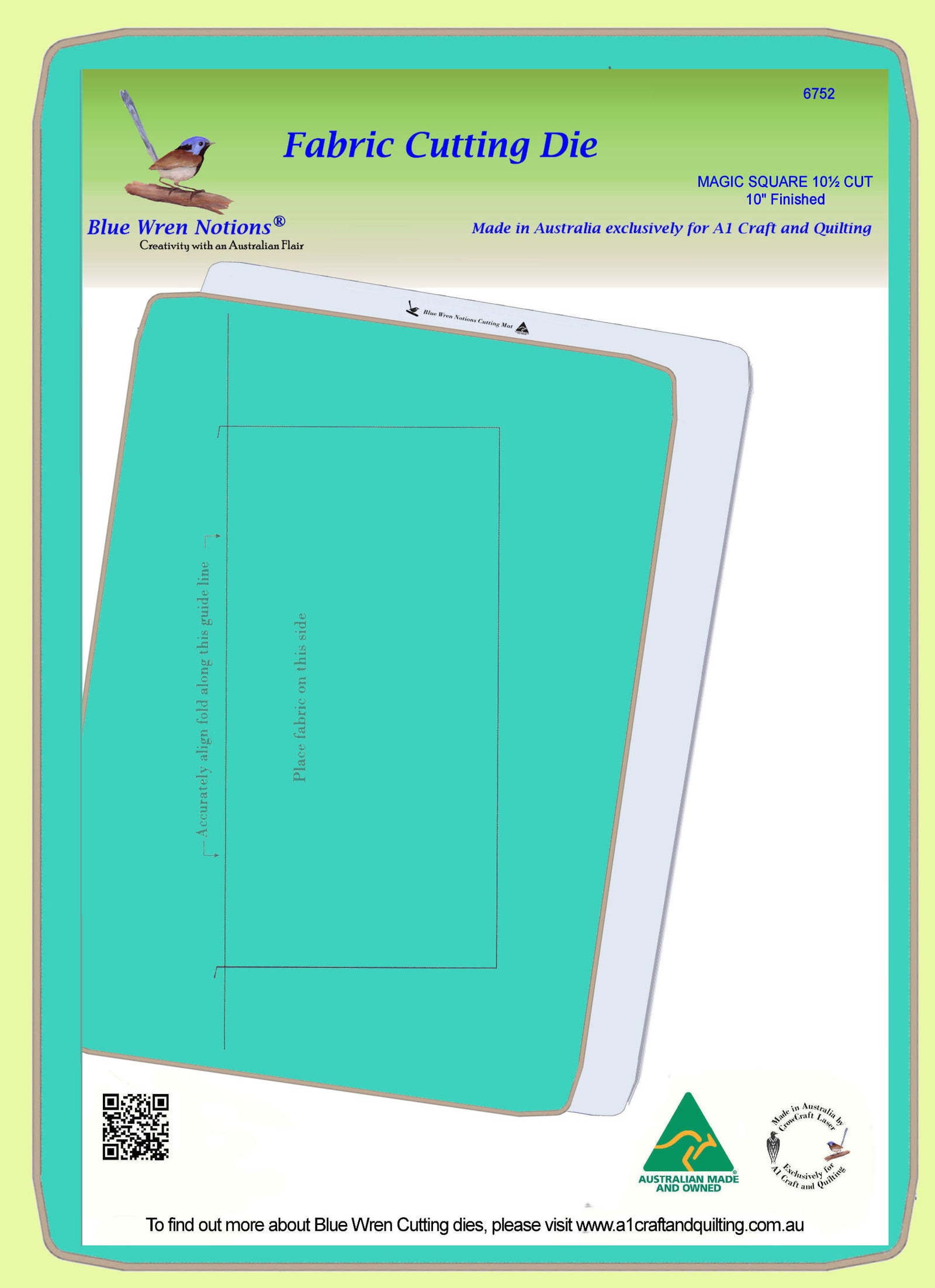 Squares, "Magic Series" 10½" cut  (10" finished) - 6752 - Mat included