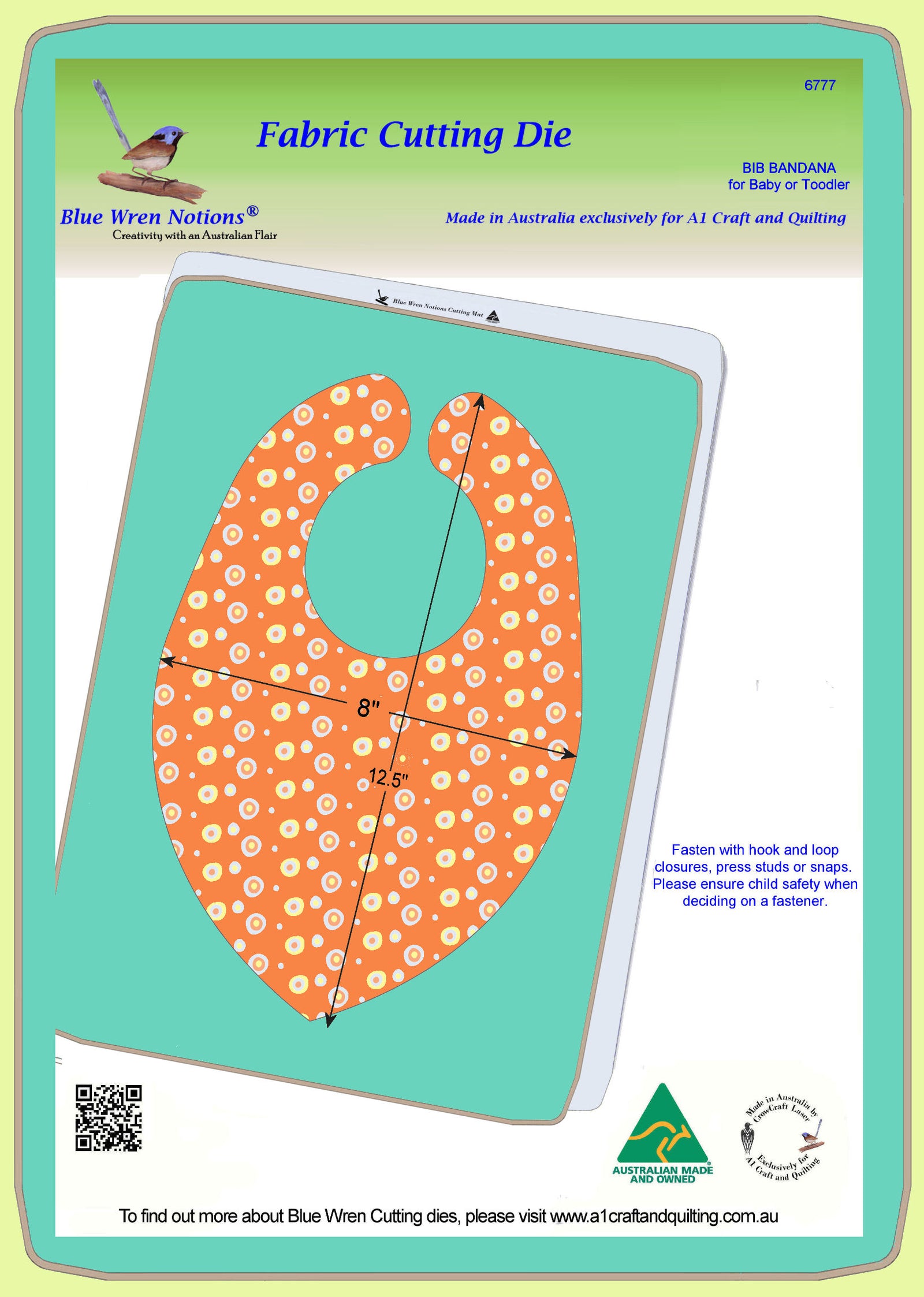 Bib, Bandana Style, for Toddler or Baby - 6777 - Mat included