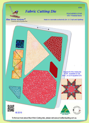 Feathered Star - 6791- makes a 20" finished block - pattern instructions and mat included