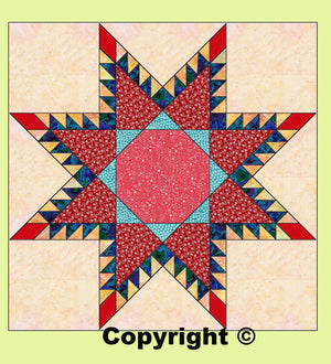 Squares 8 3/4" cut (for Feathered Star 6972) -  6592b - mat included