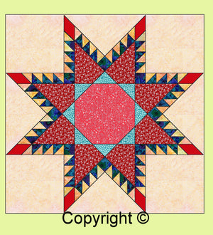 Octagon (for Feathered Star 6792) - 9" across- 6592a - mat included
