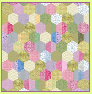 Hexagon & Half Hexagon 6" finished sides - Magic Series - 6806 - Mat Included