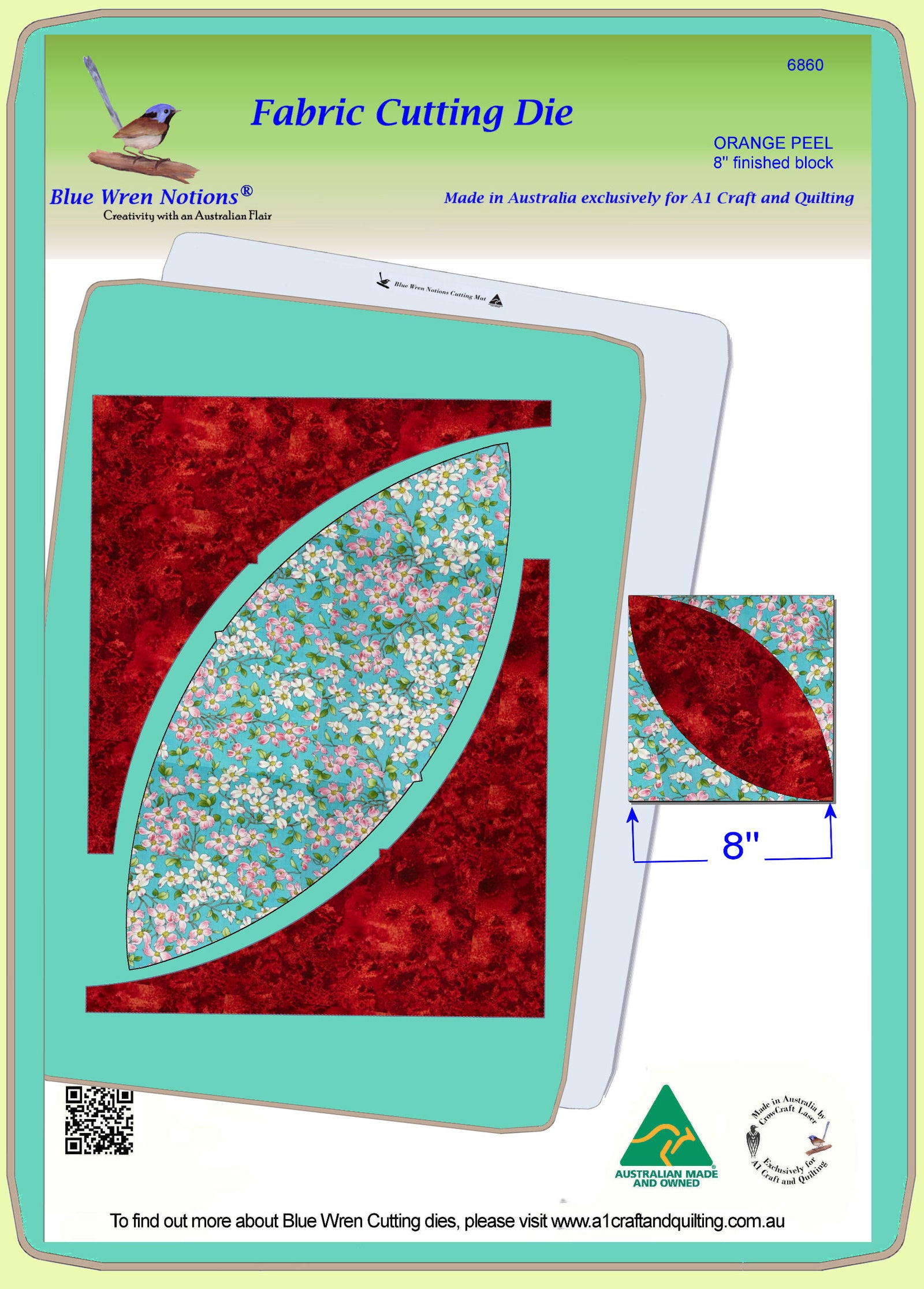 Orange Peel 8" finished - 6860 -  mat included