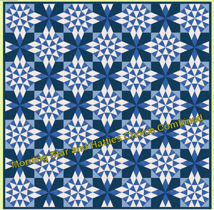 Morning Star - 6866 - makes a 12" finished block - Pattern, design layout and mat included