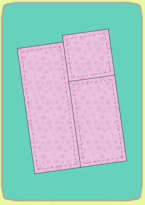 Rectangle 9½x 3½,(9"x 3"fin) 6½ x 3½" (6" x 3" fin)  and Square 3½" x 3½" cut (3" x 3" finished) - 6870 - Mat and Pattern included