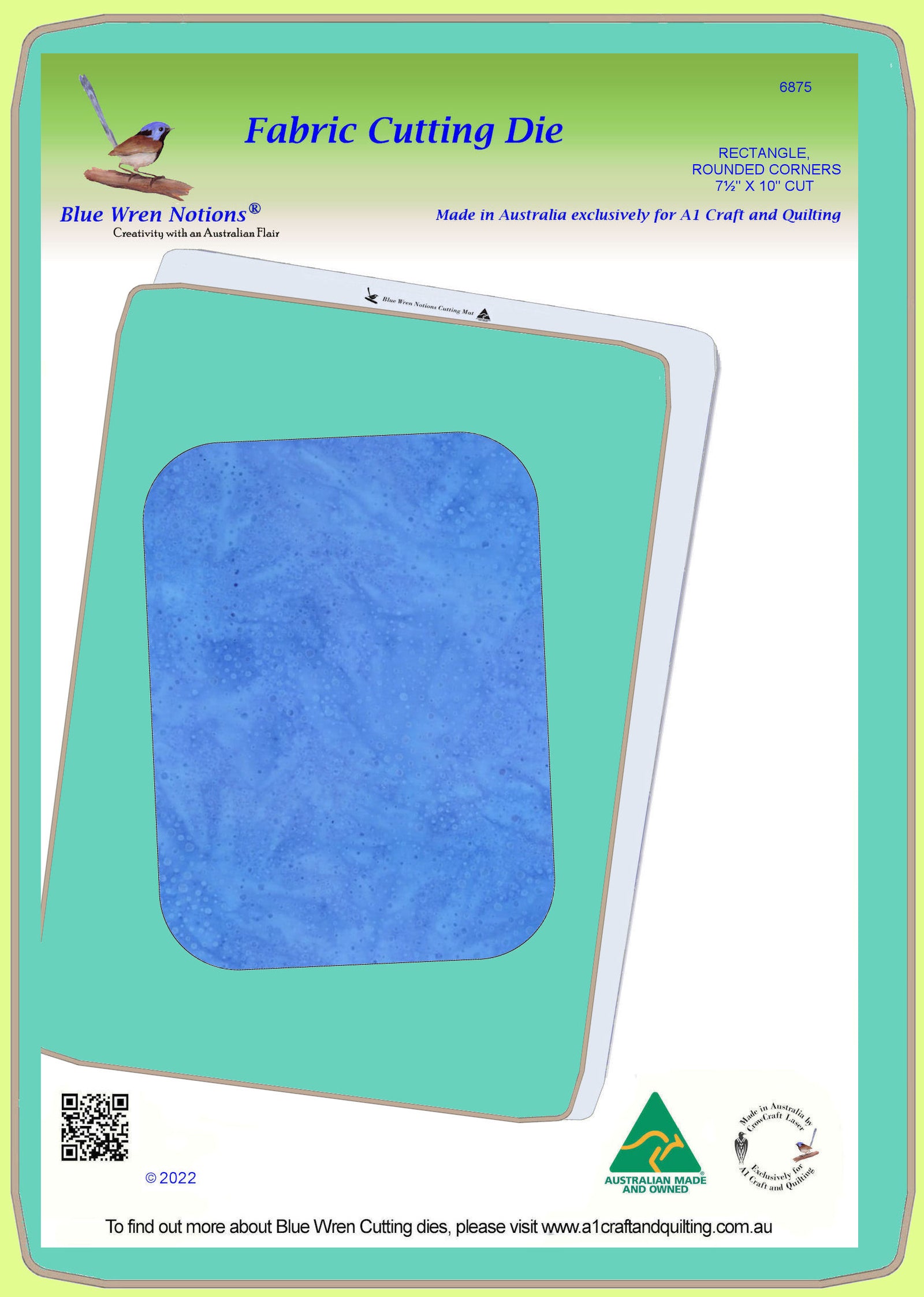 Rectangle - Rounded Corners 7½" x 10" cut - 6875 - Mat included