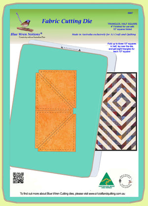 Triangle, Half Square 4½" cut, 4" finished - 6887, for 10" squares - Mat (2015) included.