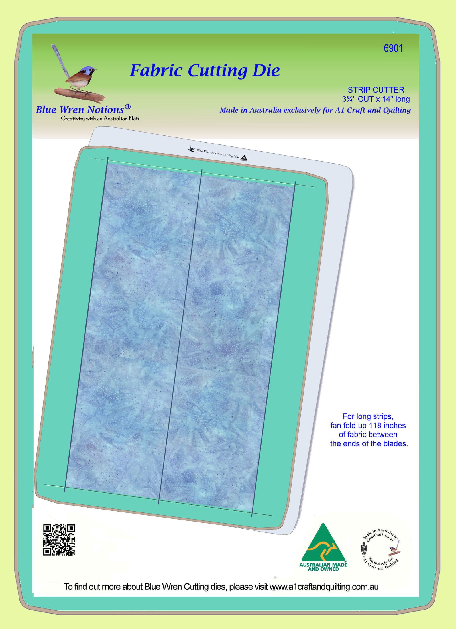 Strip Cutter - 3¾" cut x 2  - 6901 - Mat Included!