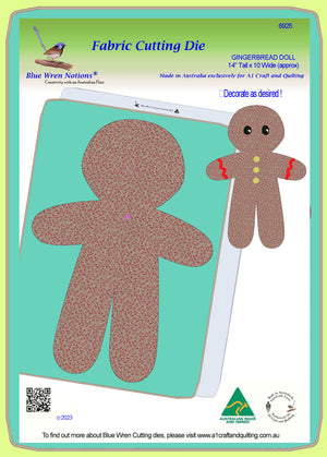 Gingerbread Doll - Approx. 14" tall - 10" wide- 6925 - Mat included