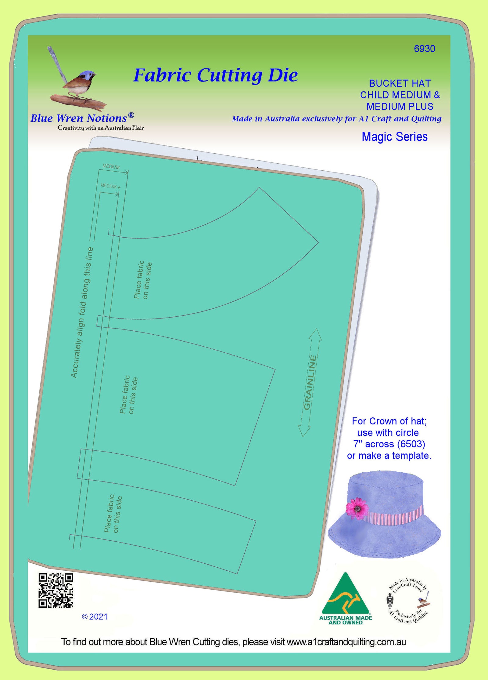 Bucket Hat - Child, Medium & Medium Plus - Magic Series- 6930 - Mat included