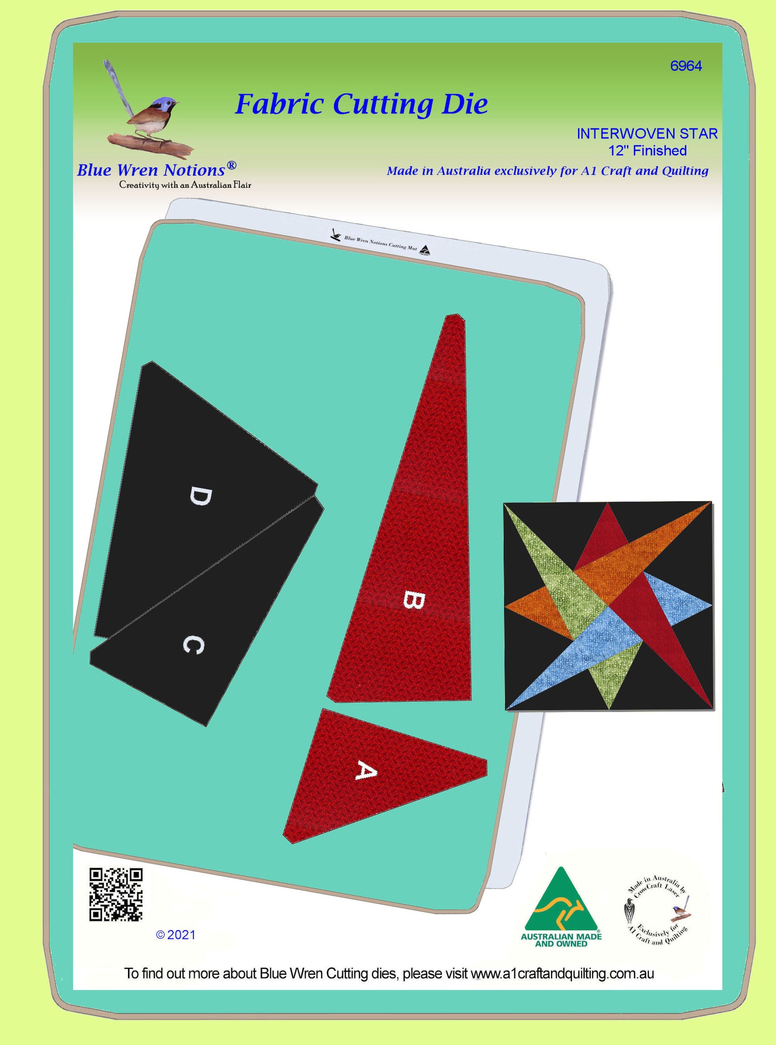 Interwoven Star 12" finished - 6964   -  Mat included