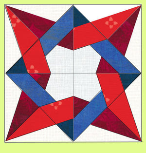 Tangled Star - 6966 - makes a 12" block - mat included