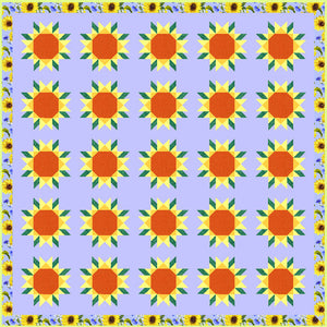Sunflower - 6974 - makes a 12" block - mat included