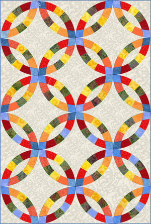 Corners and Sides for squaring 12" finished round Block 6976 - Mat (2015) included.