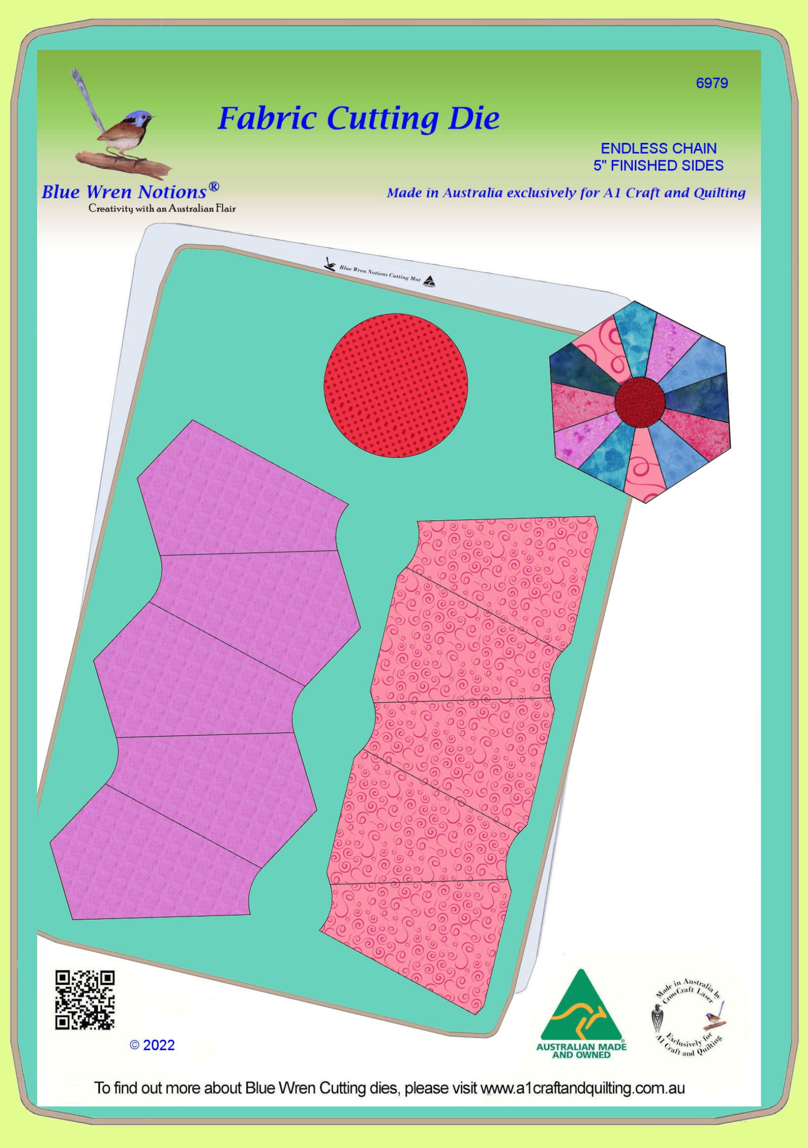 Endless Chain - 5" finished - 6979 . mat included