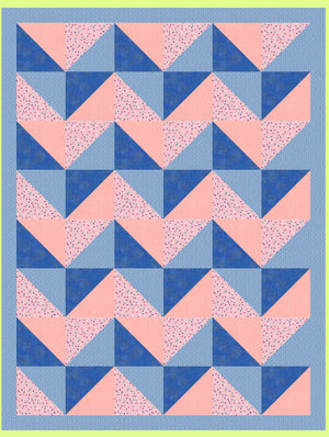 Triangle, Half Square  9" finished block - 6989 - mat included