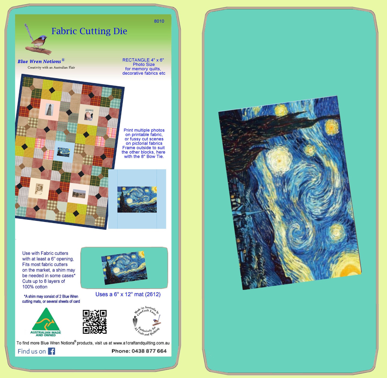 Rectangle 4 x 6" cut, photo size -  8010 mat included