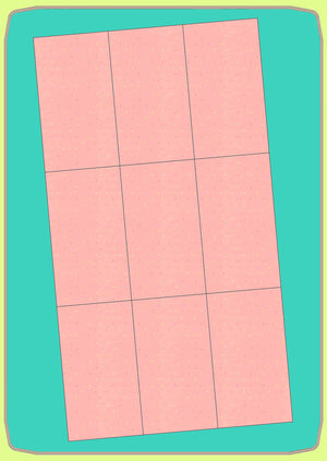 Rectangles, 2½" x 4½" cut Multi x 9 - 9005, -  mat included